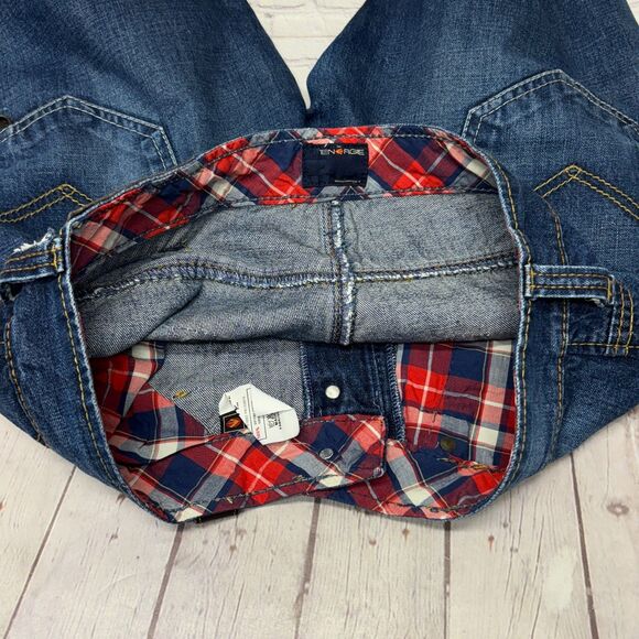 Vintage Energie Men Straight Jeans Size 33 Blue Denim Y2K Distressed D049 -26 - Picture 10 of 16